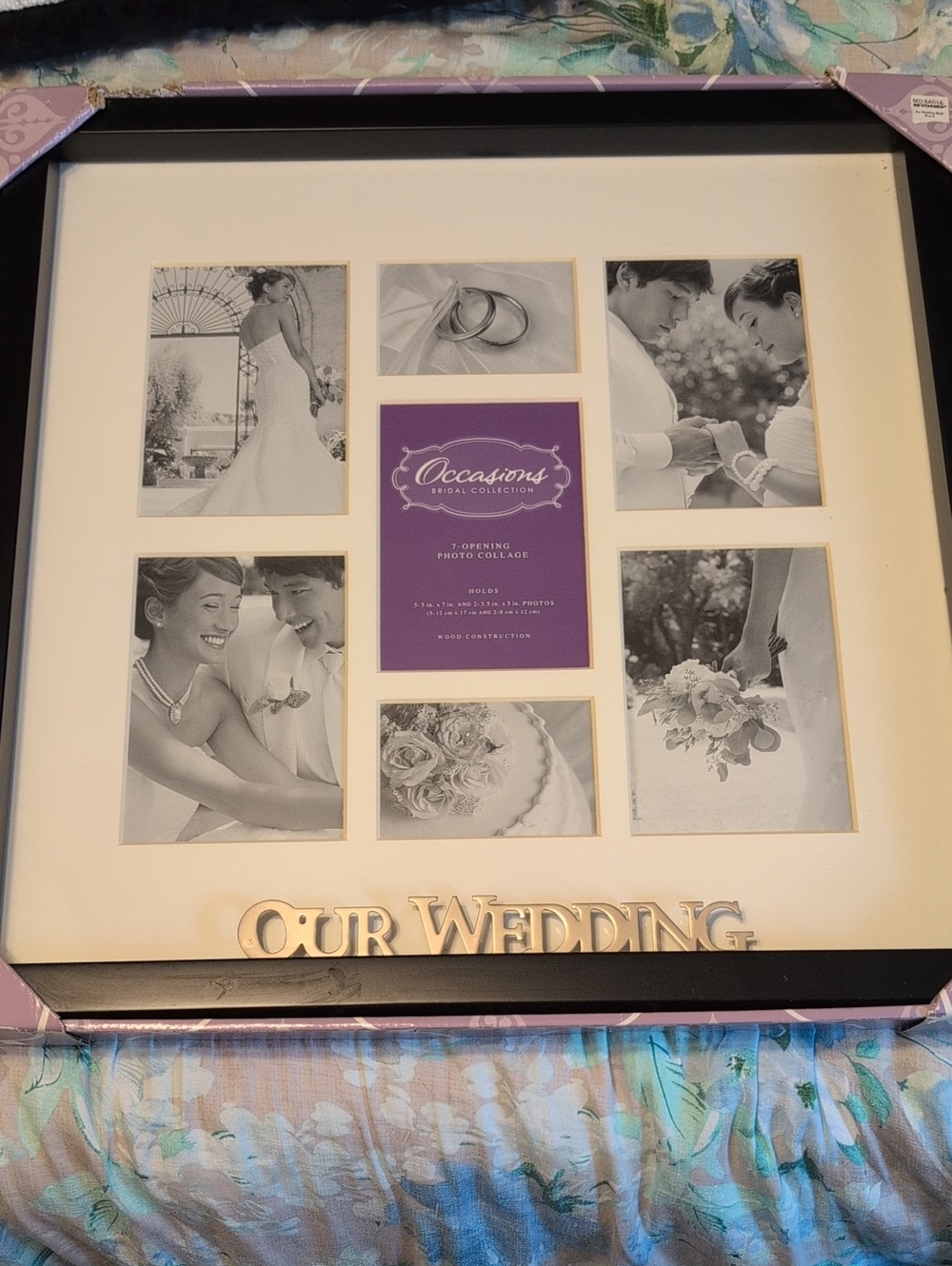 Occasion Black Frame with Cream Mat and Gold 'Our Wedding' Accent